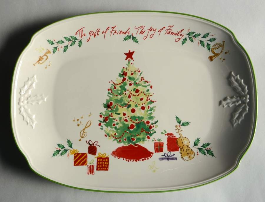 Holiday Inspirations & Illustrations 14" Oval Serving Platter by Lenox-1