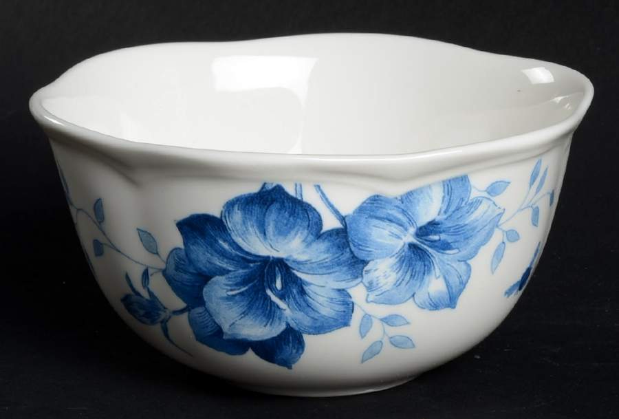 Butterfly Meadow Toile Blue(Turquoise) Dessert Bowl by Lenox-1