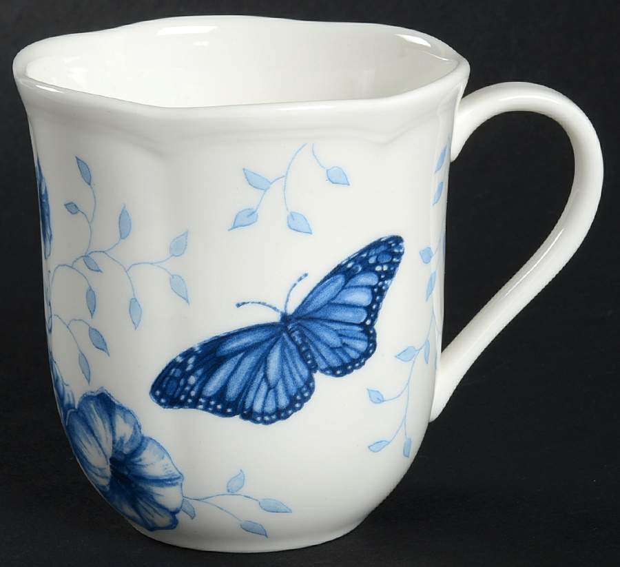Butterfly Meadow Toile Blue(Turquoise) Small Mug by Lenox-1