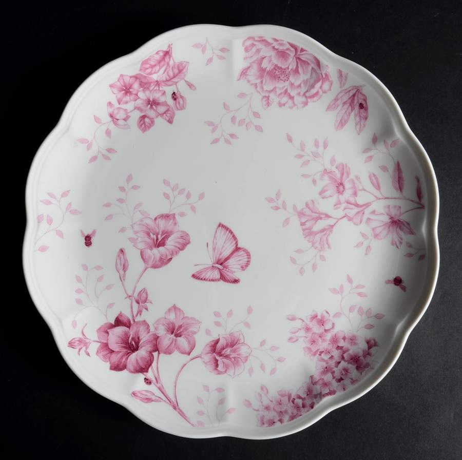 Butterfly Meadow Toile Pink Dinner Plate by Lenox-1