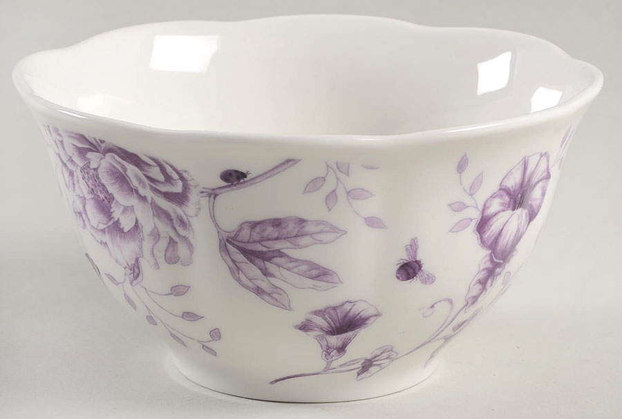 Butterfly Meadow Toile Purple Rice Bowl by Lenox-1