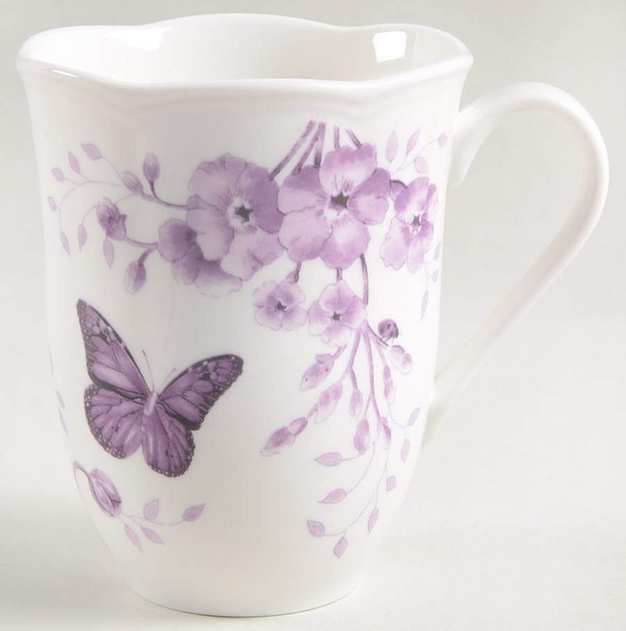 Butterfly Meadow Toile Purple Mug by Lenox-1