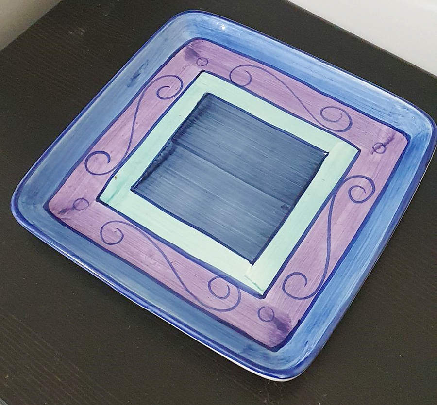 Persia 8" Square Tray by Living Art-1
