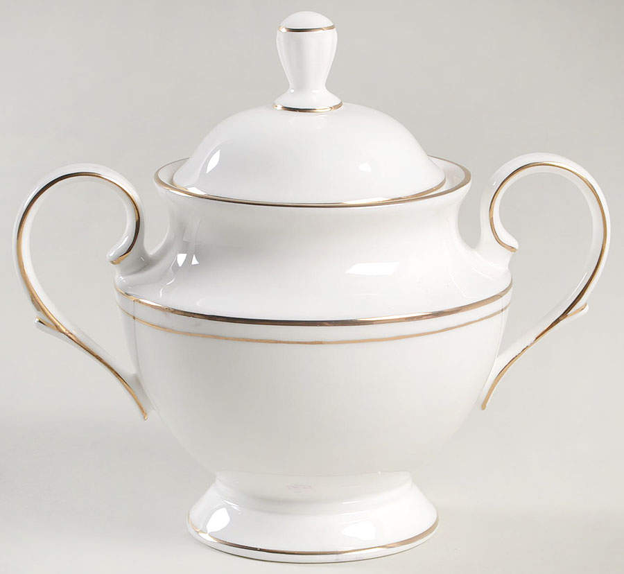Federal Gold (Reintroduced 2013) Sugar Bowl & Lid by Lenox-1