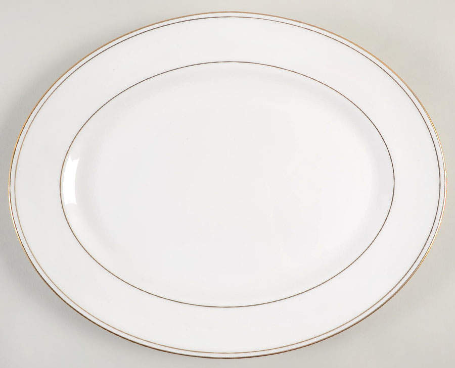 Federal Gold (Reintroduced 2013) 13" Oval Serving Platter by Lenox-1