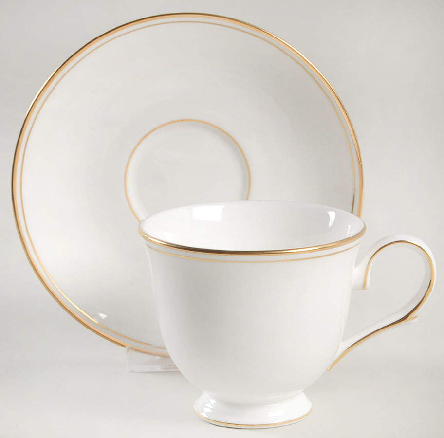Federal Gold (Reintroduced 2013) Footed Cup & Saucer Set by Lenox-1