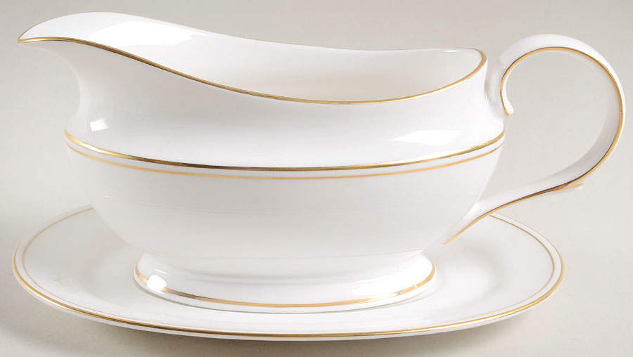Federal Gold (Reintroduced 2013) Gravy Boat & Underplate by Lenox-1