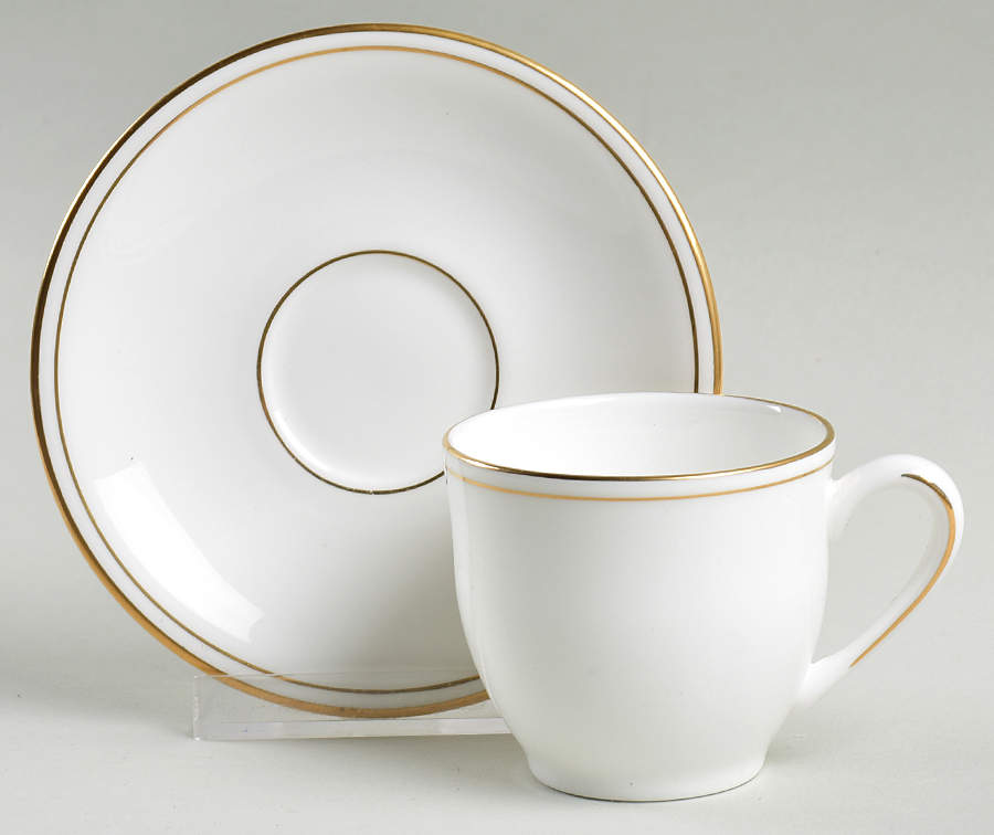 Federal Gold (Reintroduced 2013) Flat Demitasse Cup & Saucer Set by Lenox-1