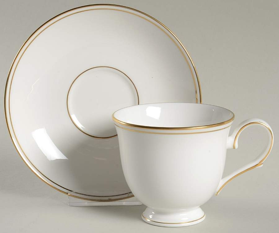 Federal Gold (Reintroduced 2013) Footed Cup & Saucer Set by Lenox-1