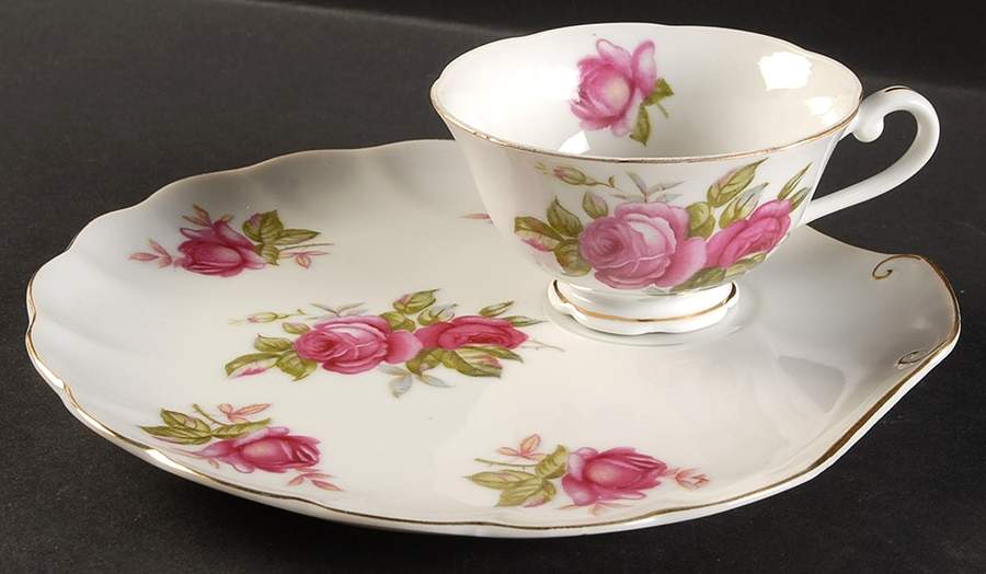 668r Snack Plate & Cup Set by Lefton-1
