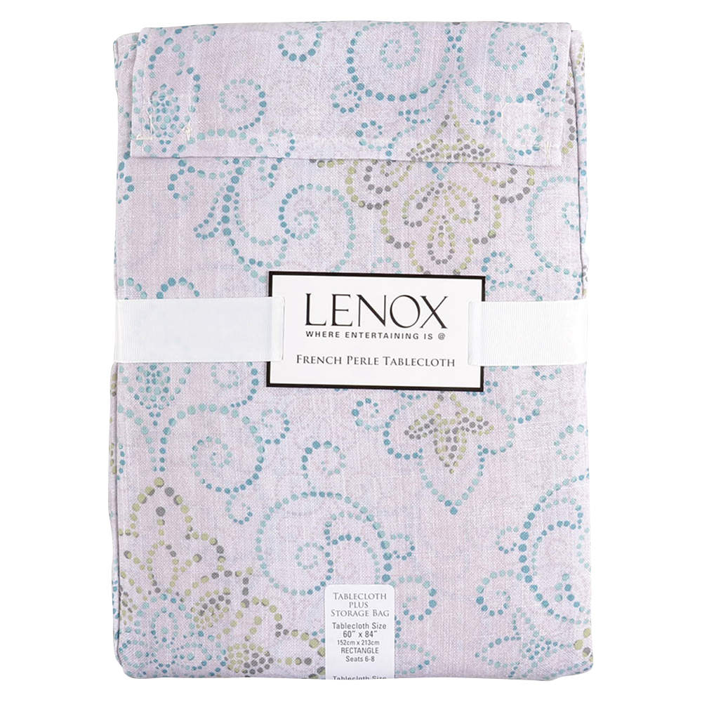 French Perle Charm 60" X 84" Oblong Tablecloth by Lenox-1
