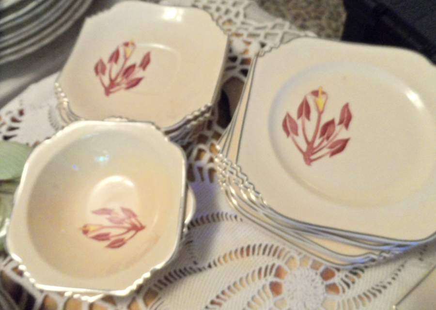 Calla Lily Rim Cereal Bowl by Leigh Potters-1