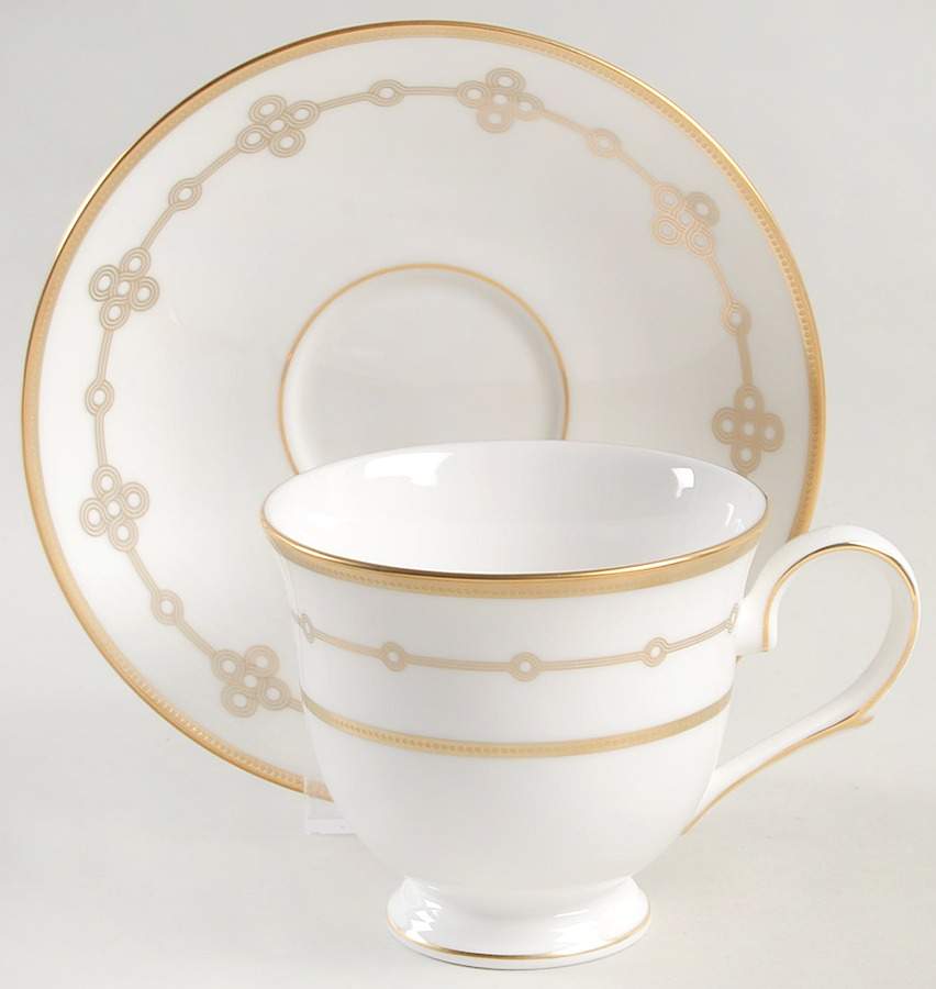 Jeweled Jardin Footed Cup & Saucer Set by Lenox-1