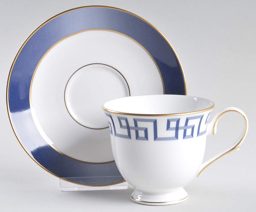 Darius Gold Footed Cup & Saucer Set by Lenox-1