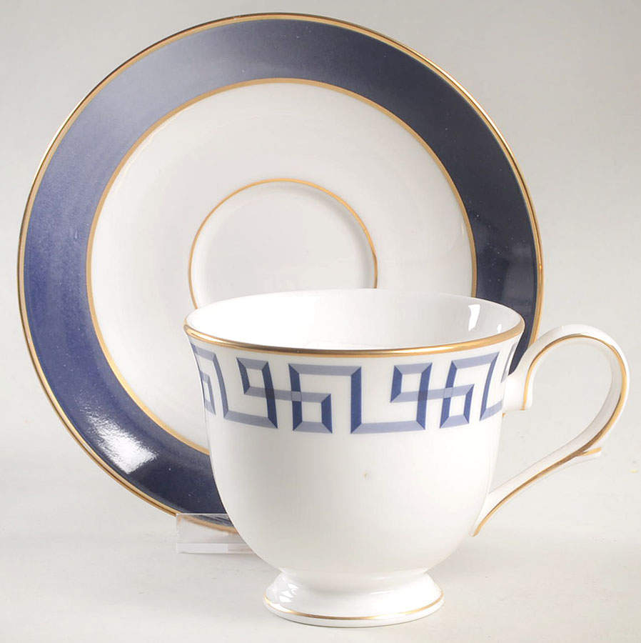 Darius Gold Footed Cup & Saucer Set by Lenox-1