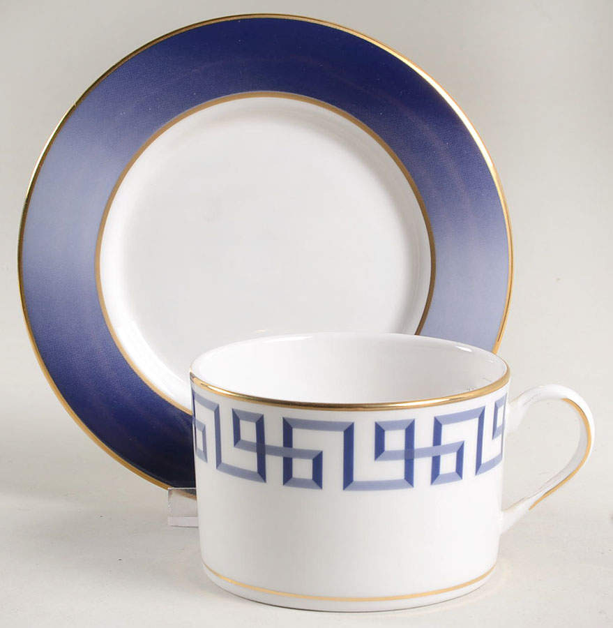 Darius Gold Flat Cup & Saucer Set by Lenox-1
