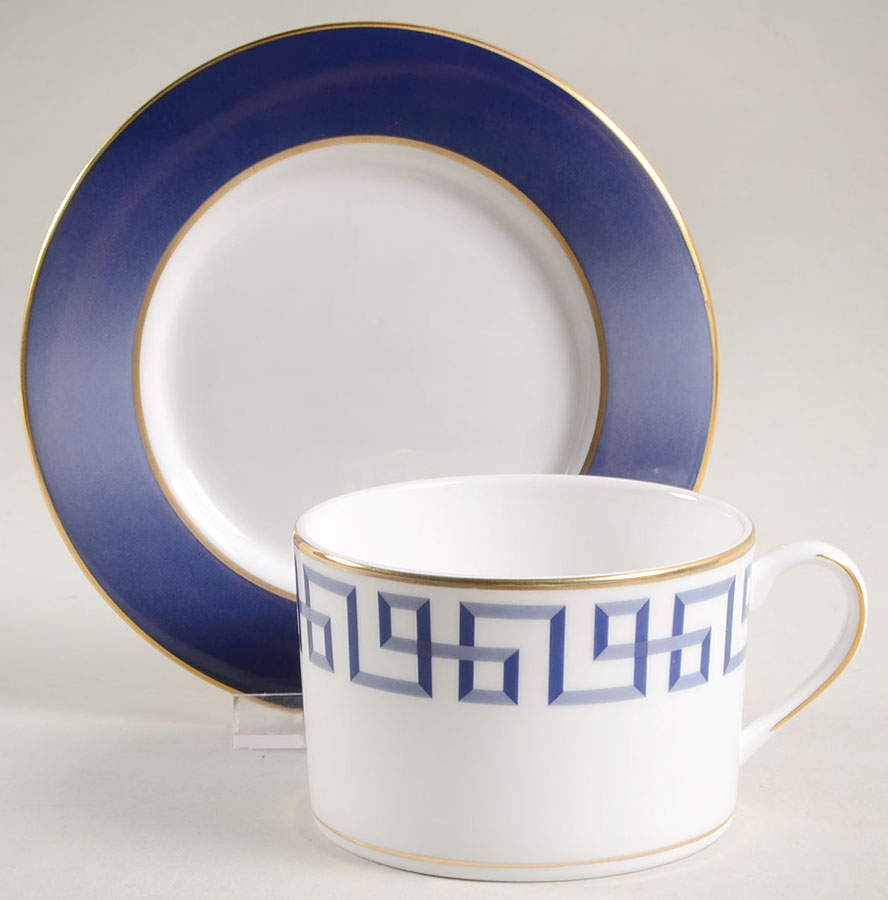 Darius Gold Flat Cup & Saucer Set by Lenox-1