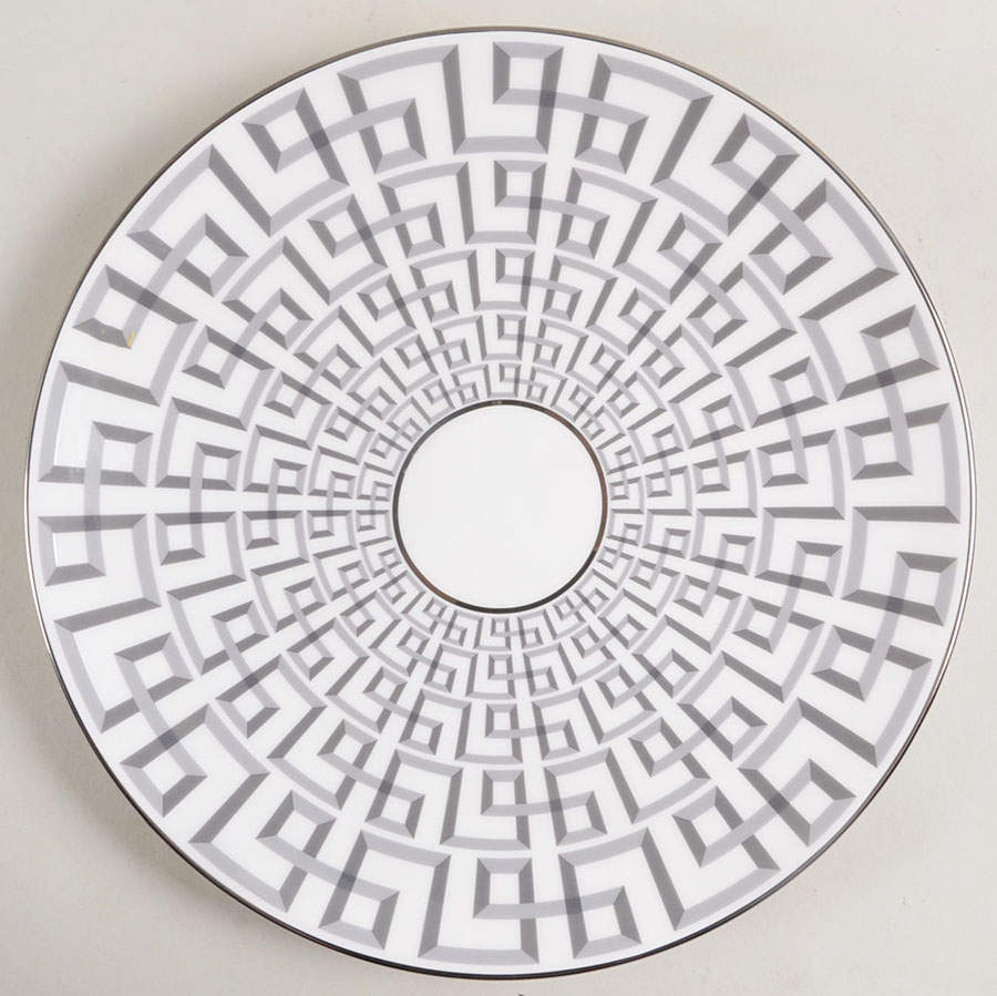Darius Silver (Platinum) Coupe Accent Luncheon Plate by Lenox-1