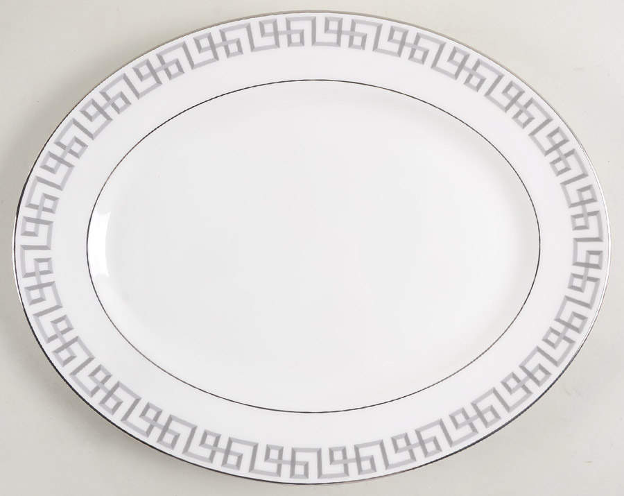 Darius Silver (Platinum) 13" Oval Serving Platter by Lenox-1