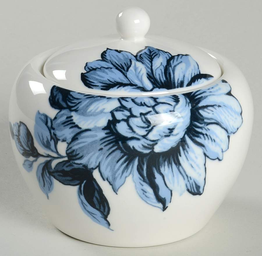 Midnight Blue Sugar Bowl & Lid by Lenox-1