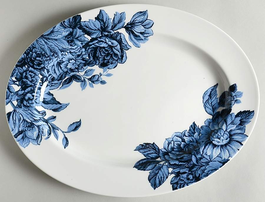 Midnight Blue 16" Oval Serving Platter by Lenox-1