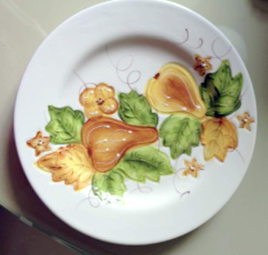 Orchard Pear Dinner Plate by Laurie Gates-1