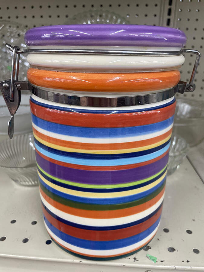 Casablanca Large Canister with Hinged Lid by Living Art-1