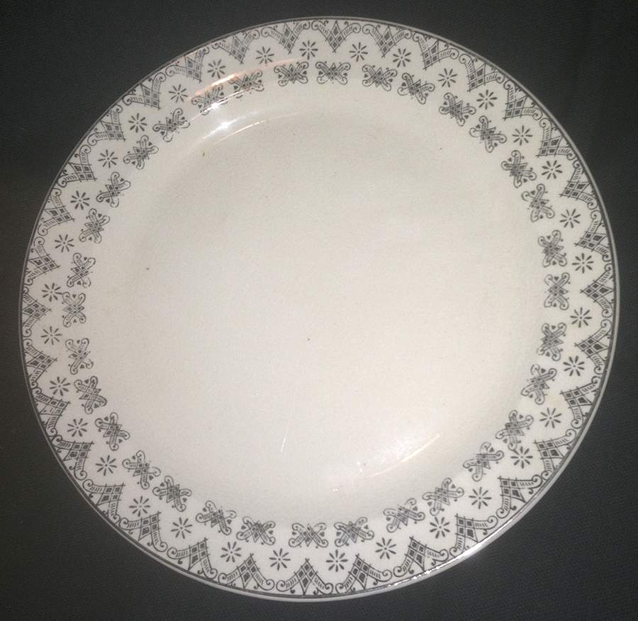 Silvette H Dinner Plate by Limoges-American-1