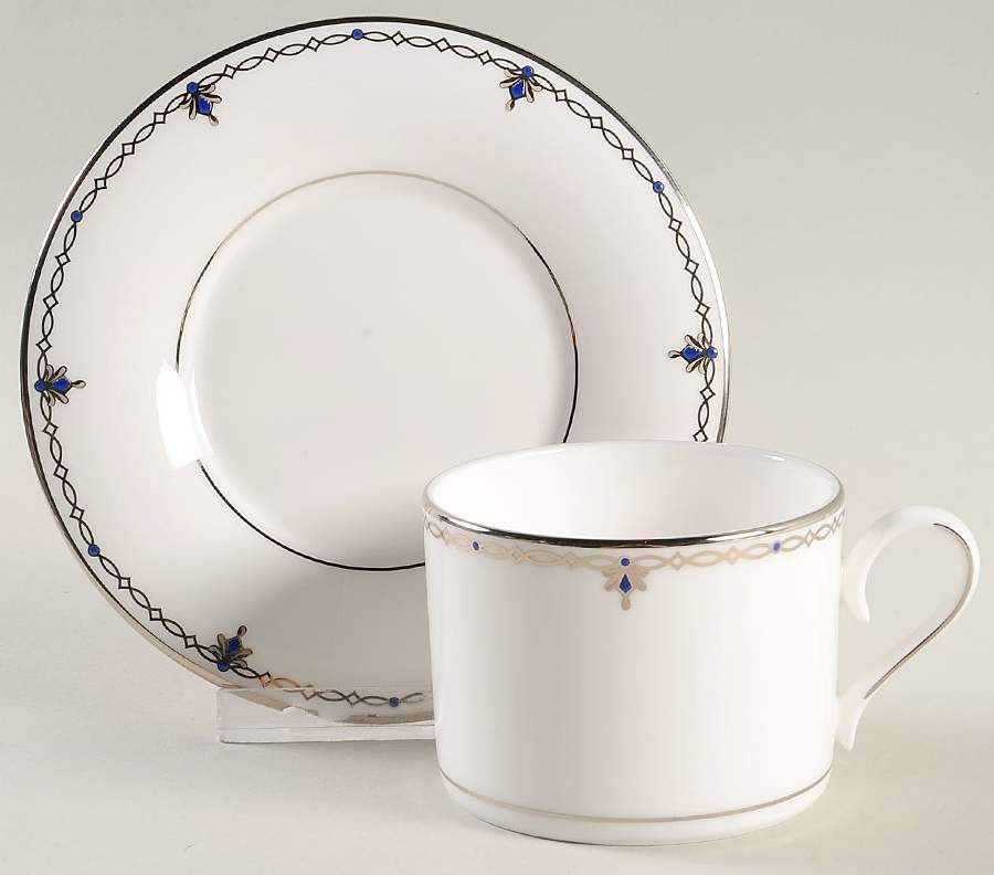 Sapphire Jewel Flat Cup & Saucer Set by Lenox-1