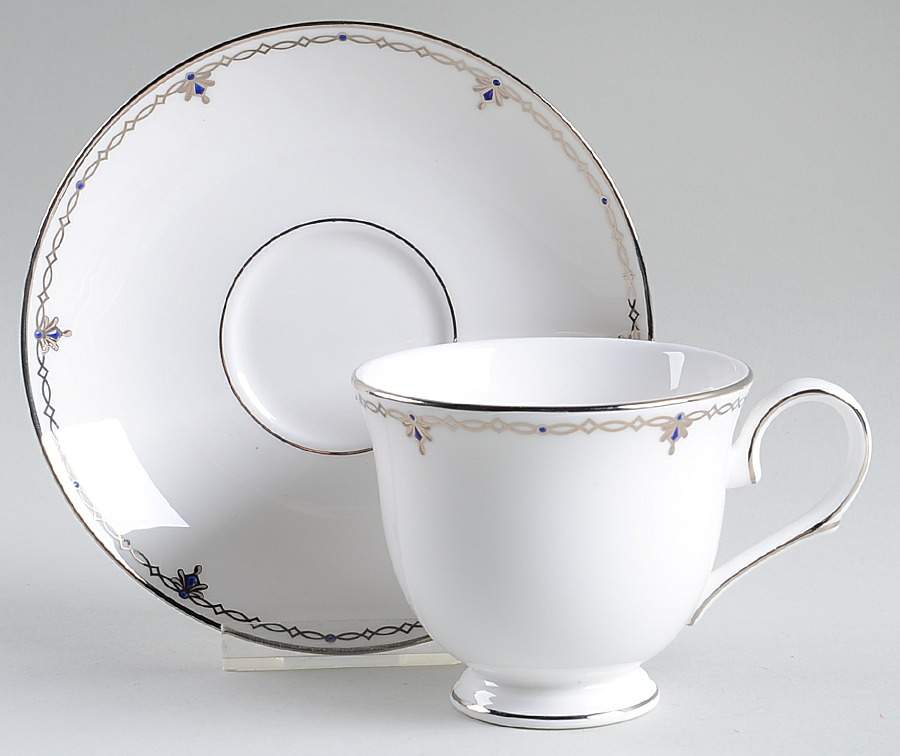 Sapphire Jewel Footed Cup & Saucer Set by Lenox-1