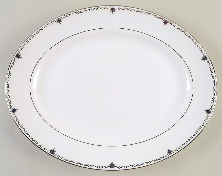 Sapphire Jewel 13" Oval Serving Platter by Lenox-1