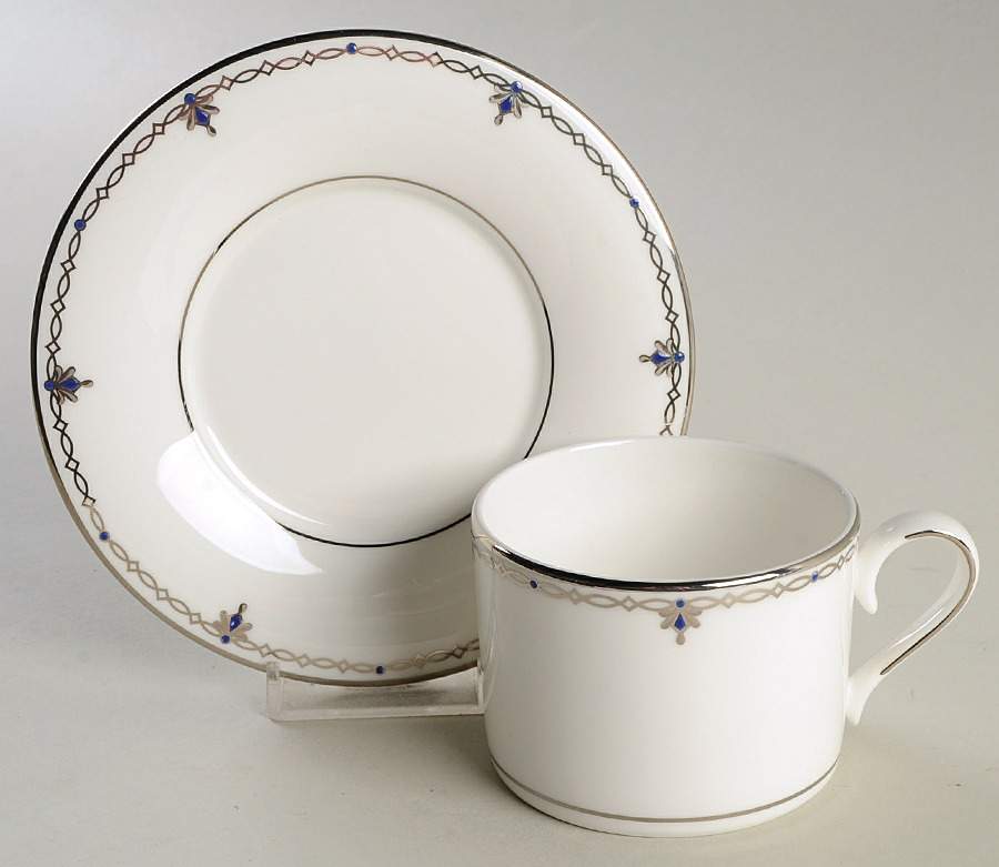 Sapphire Jewel Flat Cup & Saucer Set by Lenox-1