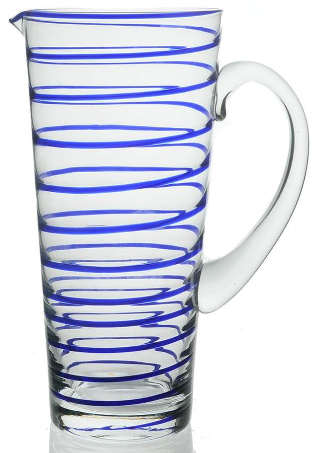 Charlotte Street Blue Glassware Pitcher by Lenox-1