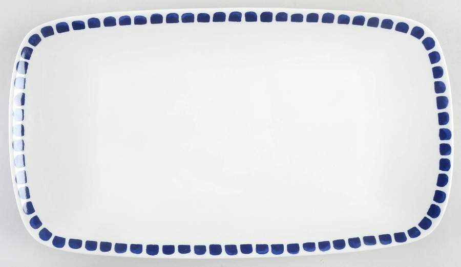 Charlotte Street Blue Rectangular Hors d'Oevre Dish by Lenox-1