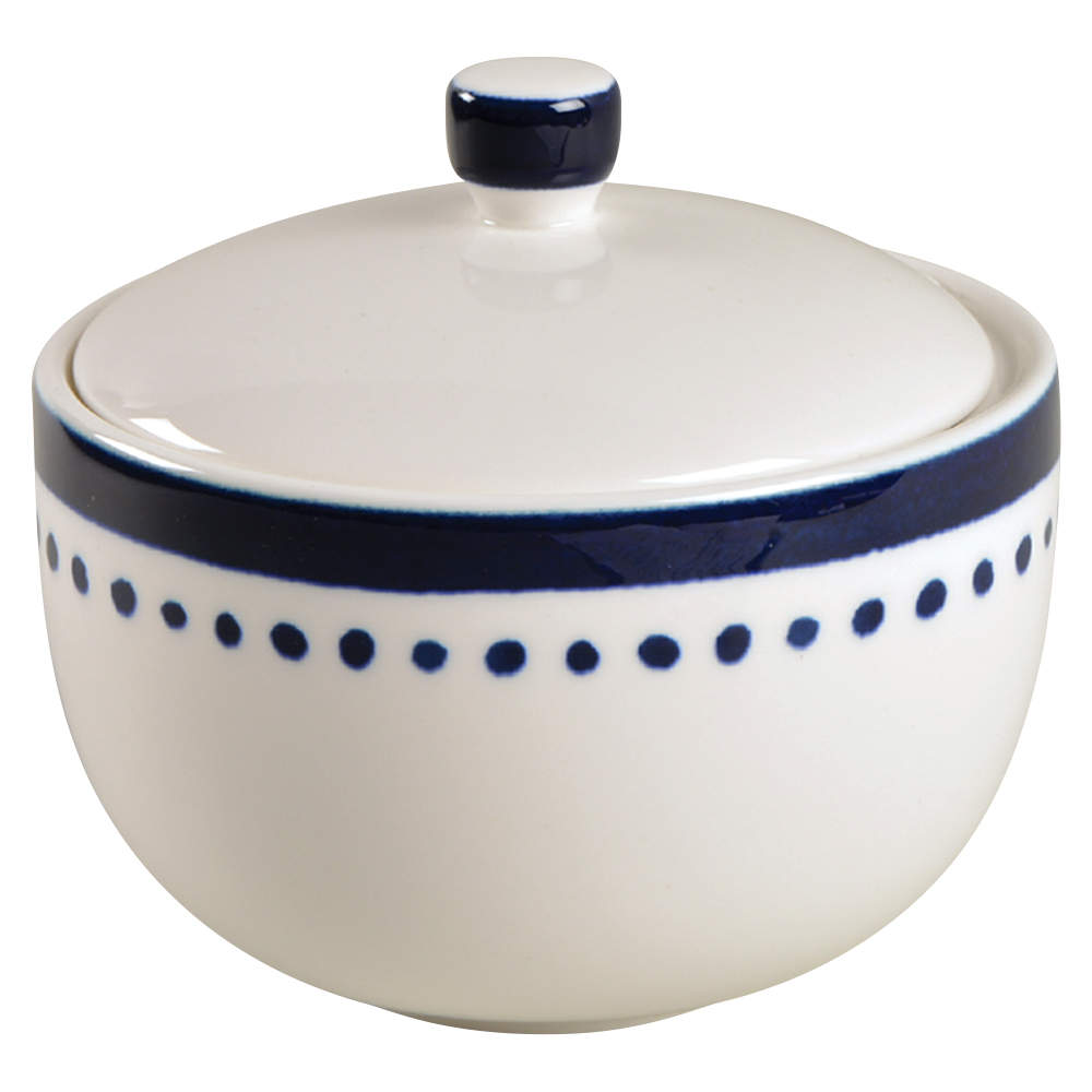 Charlotte Street Blue Sugar Bowl & Lid by Lenox-1