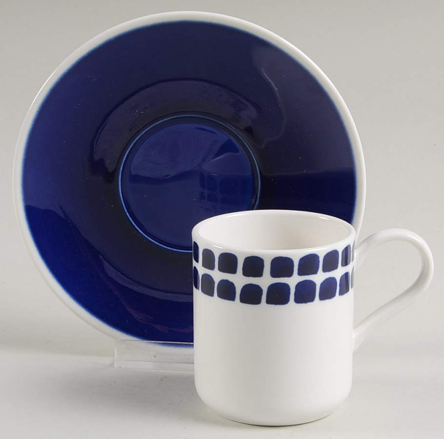 Charlotte Street Blue Espresso Cup and Saucer Set by Lenox-1