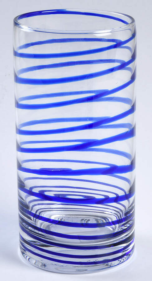 Charlotte Street Blue Glassware Highball by Lenox-1