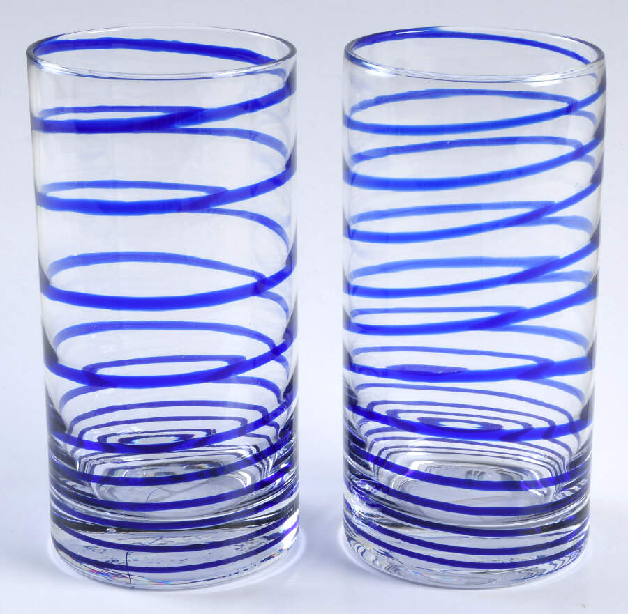 Charlotte Street Blue Glassware Highball - Set of 2 by Lenox-1