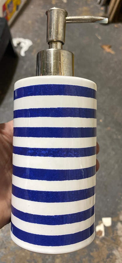 Charlotte Street Blue Lotion Dispenser by Lenox-1