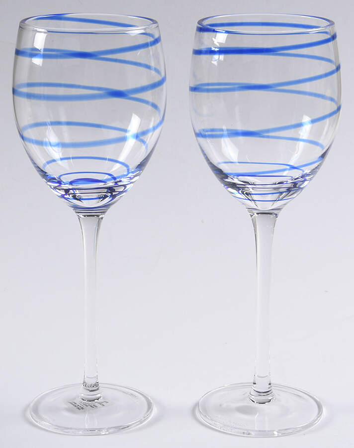 Charlotte Street Blue Wine Glassware (Set of 2) by Lenox-1
