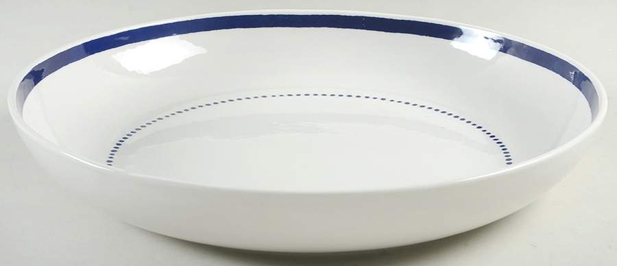 Charlotte Street Blue Chip Bowl/Plate for Chip & Dip Set by Lenox-1