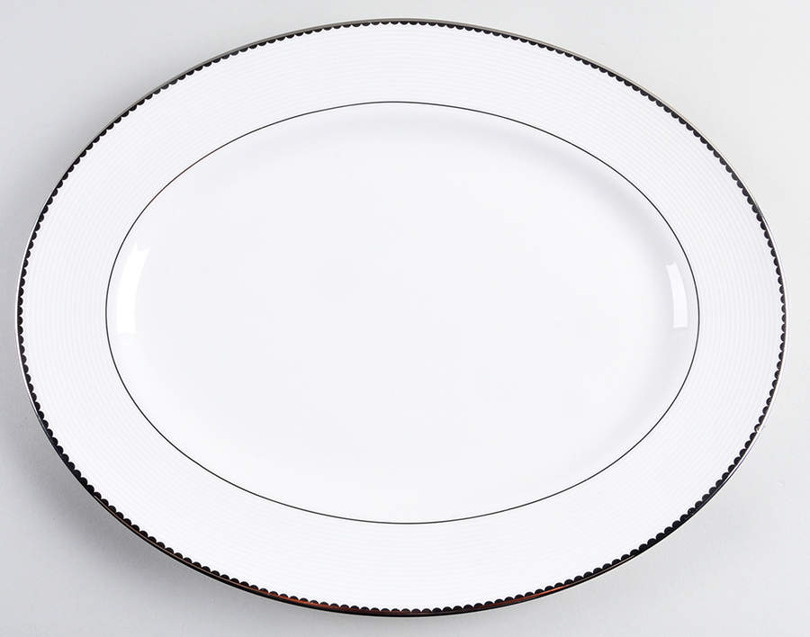 Sugar Pointe 13" Oval Serving Platter by Lenox-1