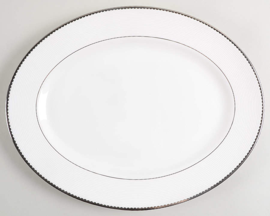 Sugar Pointe 13" Oval Serving Platter by Lenox-1