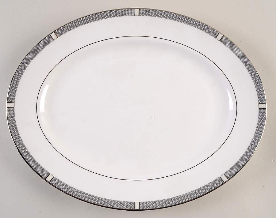 Silver Sophisticate 13" Oval Serving Platter by Lenox-1