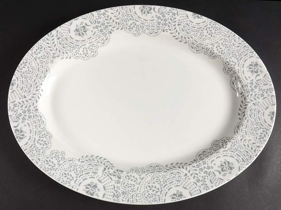 Marchesa Lace 16" Oval Serving Platter by Lenox-1