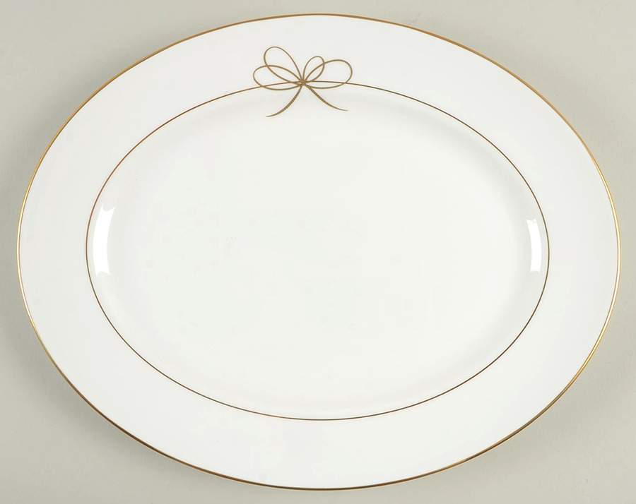 Gold Bow 13" Oval Serving Platter by Lenox-1
