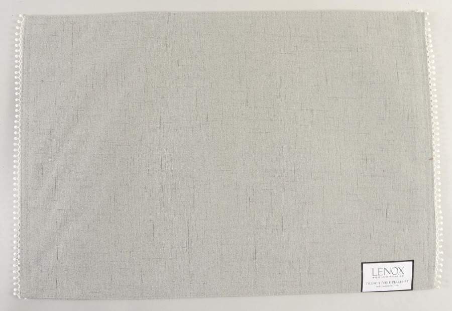 French Perle Grey Cloth Placemat by Lenox-1