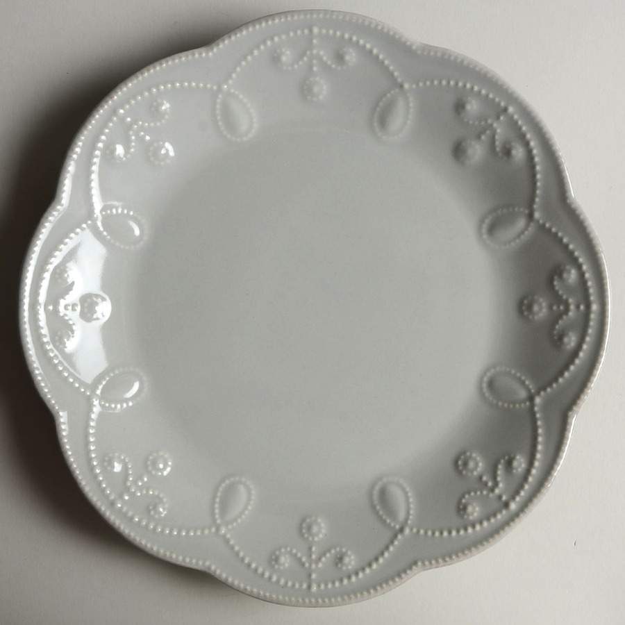 French Perle Grey Accent Luncheon Plate by Lenox-1