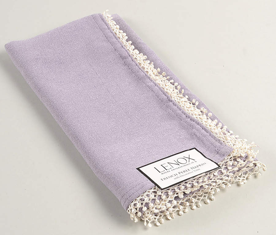 French Perle Violet Cloth Napkin by Lenox-1