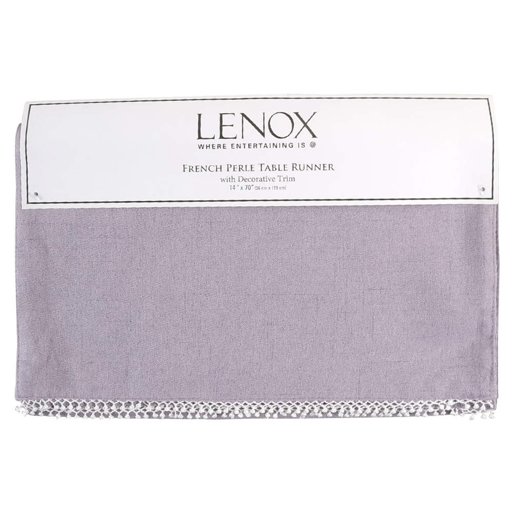 French Perle Violet 14" X 70" Cloth Table Runner by Lenox-1